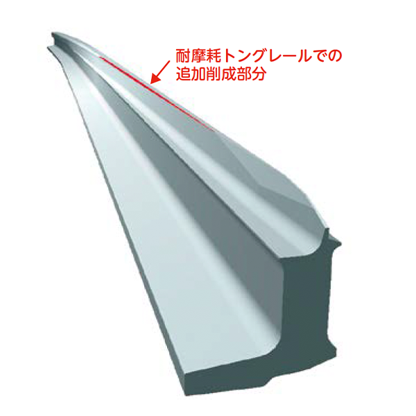 Wear resistant tongue rail